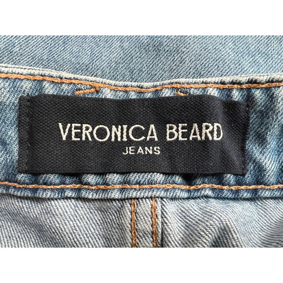 VERONICA BEARD WOMENS 24 DYLAN HIGH RISE STRAIGHT LEG CUFFED ANKLE JEANS BLUE - Picture 4 of 14